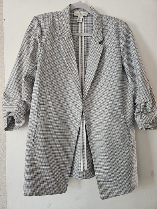 Rachel Zoe Jackets & Blazers - Rachel Zoe Black and White Checked Long Blazer